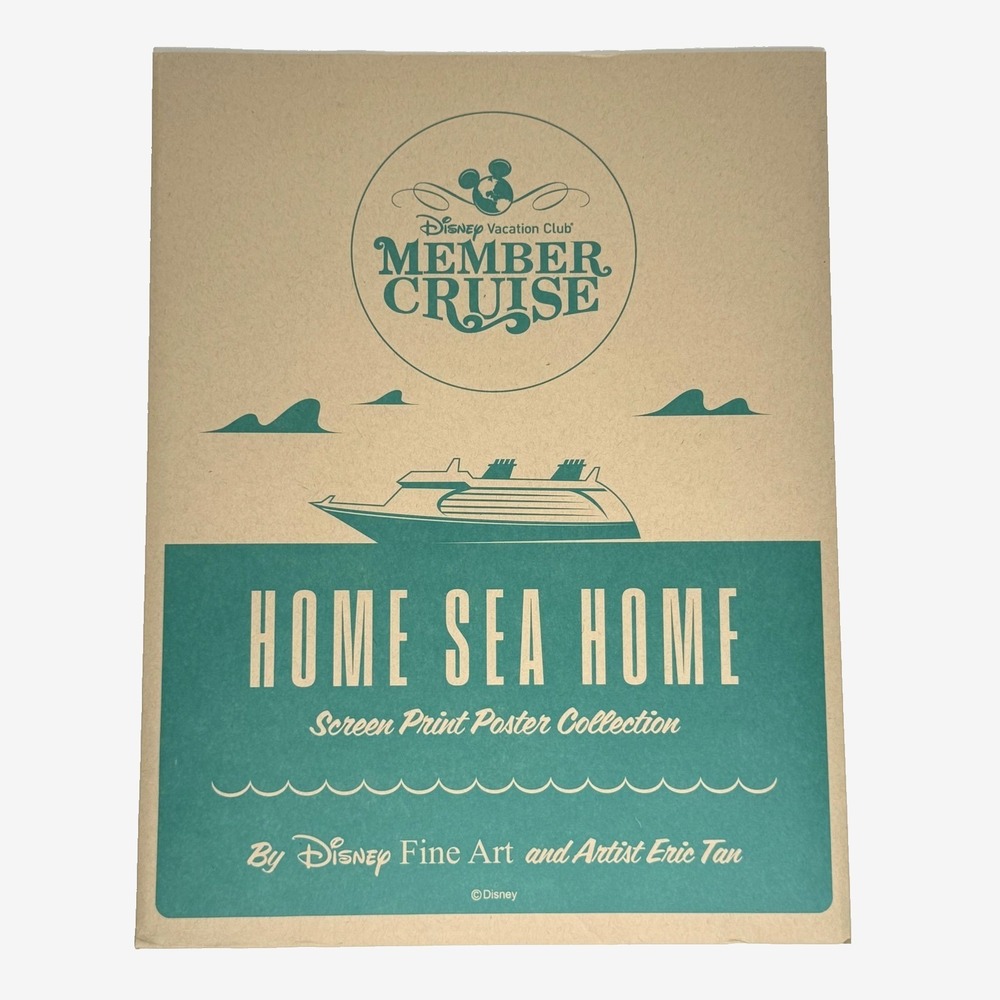 Disney Vacation Club Member Cruise Poster Set Eric Tan Home Sea Home 2025 Print